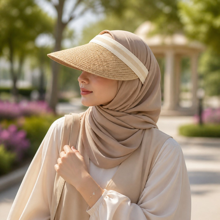 کلاه لبه دار جهت حفظ پوست از اشعه های مضر آفتاب